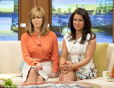 She sat alongside her glamorous co-star Kate Garraway (left) on the sofa